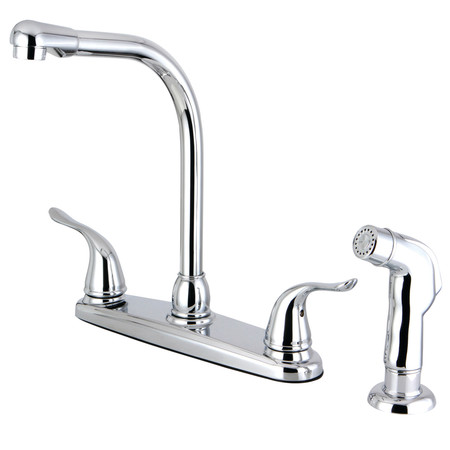 YOSEMITE FB2751YLSP Single Handle 8-Inch Centerset Kitchen Faucet with Sprayer FB2751YLSP